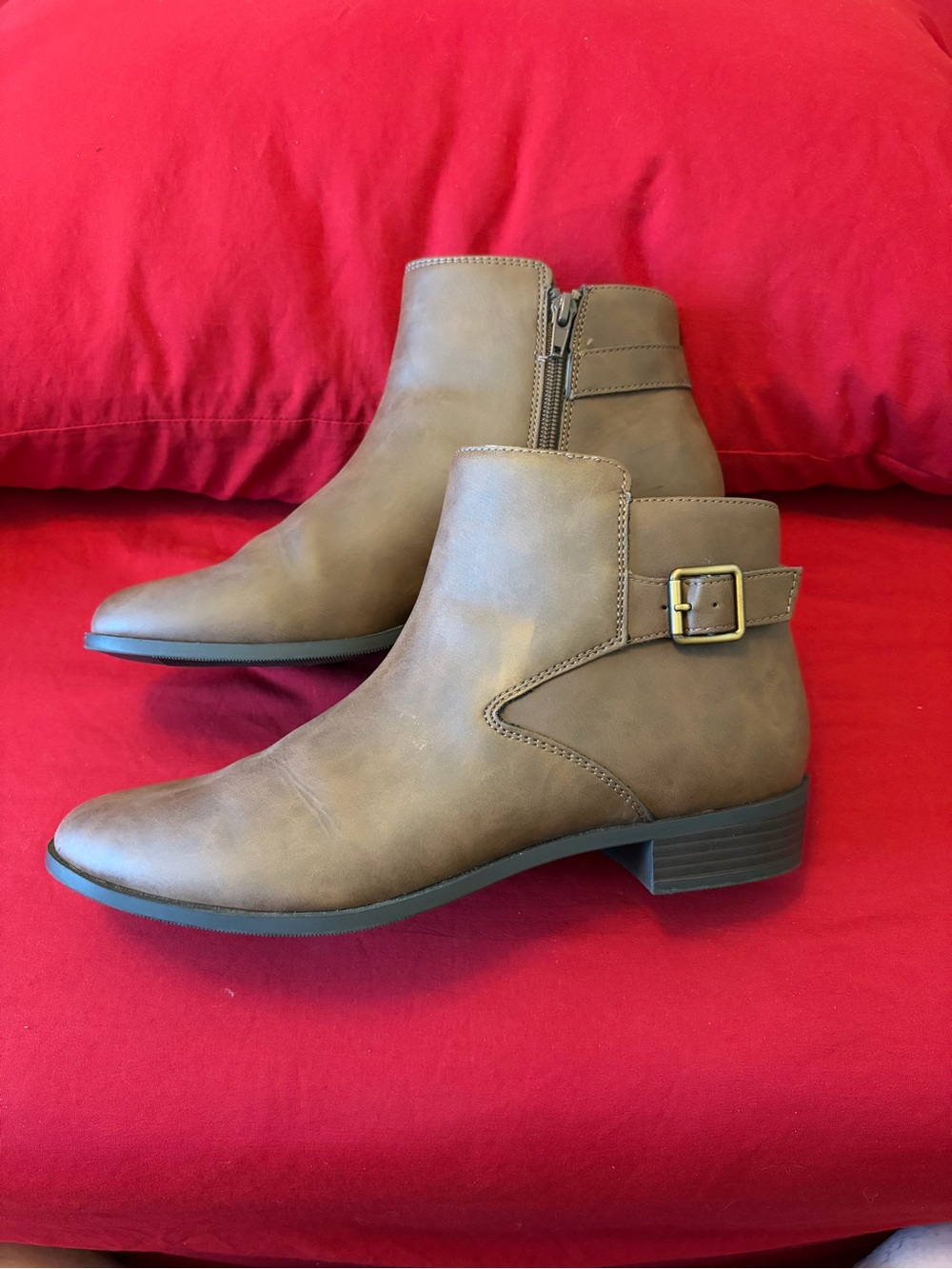 St John’s Bay Classic Women’s Ankle Boot
Brown With Buckle And Zipper